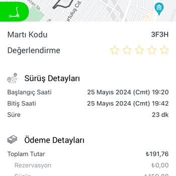 Martı Scooter'da Yaşadığım Hayal Kırıklığı Ve Yüksek Ücretler