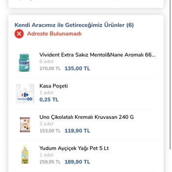 Carrefour SA On Line Sipariş Teslim Etmeden Sipariş İptali Yaptı