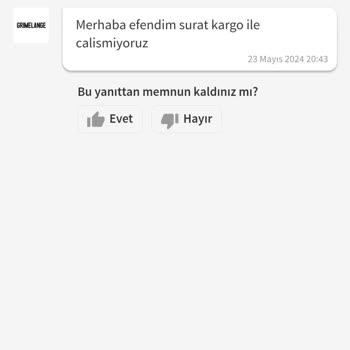 Grimelange Firması İade Edilmeyen Ürün Ve Para