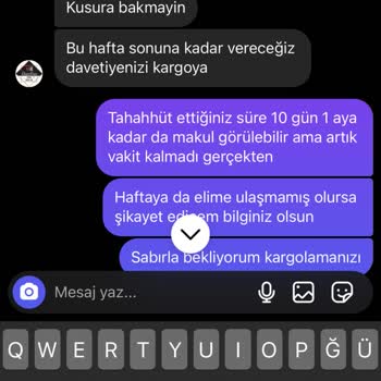 Nare Davetiye Davetiyelerimi Hala Kargolamıyor