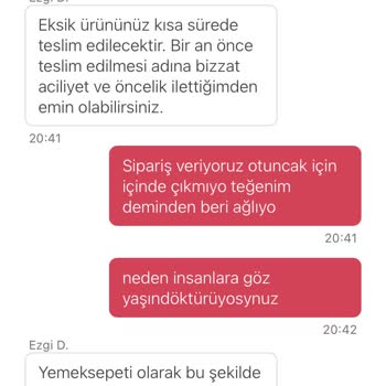 Yemek Sepeti Eksik Ürün