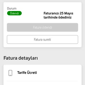 Vodafone Fazla Fatura Ücreti Şikayetçiyim