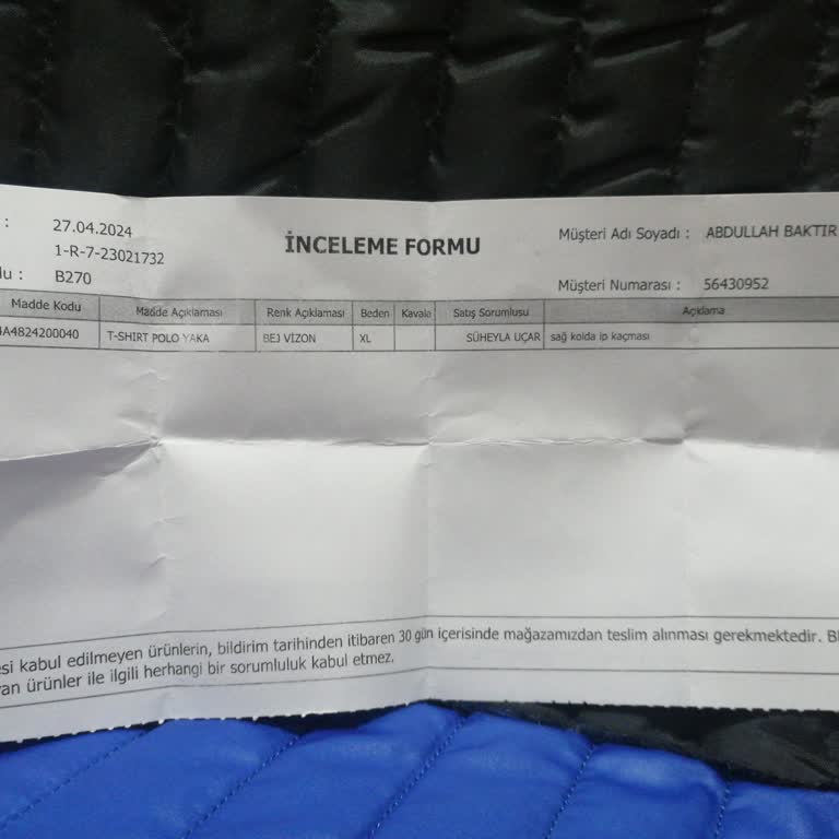 Altınyıldız'dan Aldığım T-shirt'te Dokuma Hatası Ve Mağaza İlgisizliği