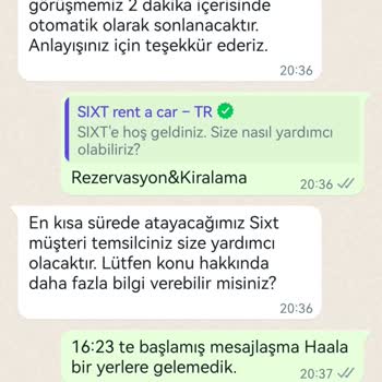 Sixt Araç Kiralama Sorunu