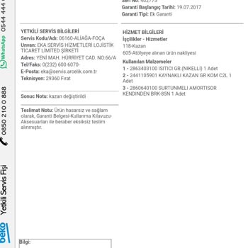 Beko Çamaşır Makinesi Pas Lekesi