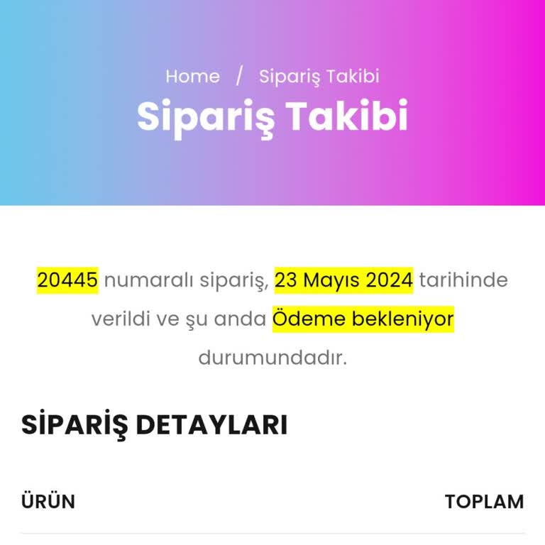 Puff Barcım Sipariş Edilen Cihaz Gelmedi