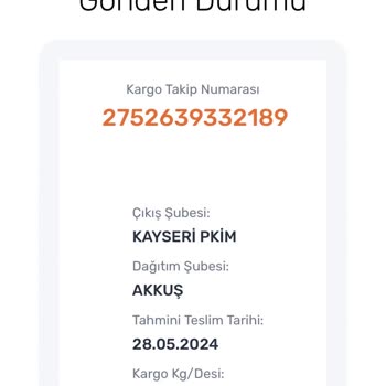 Trendyol Kayseri Pkim Kargomu Göndermiyor
