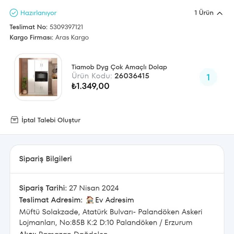 A101 Siparişimi Teslim Etmiyor. Bilgi Vermiyor.