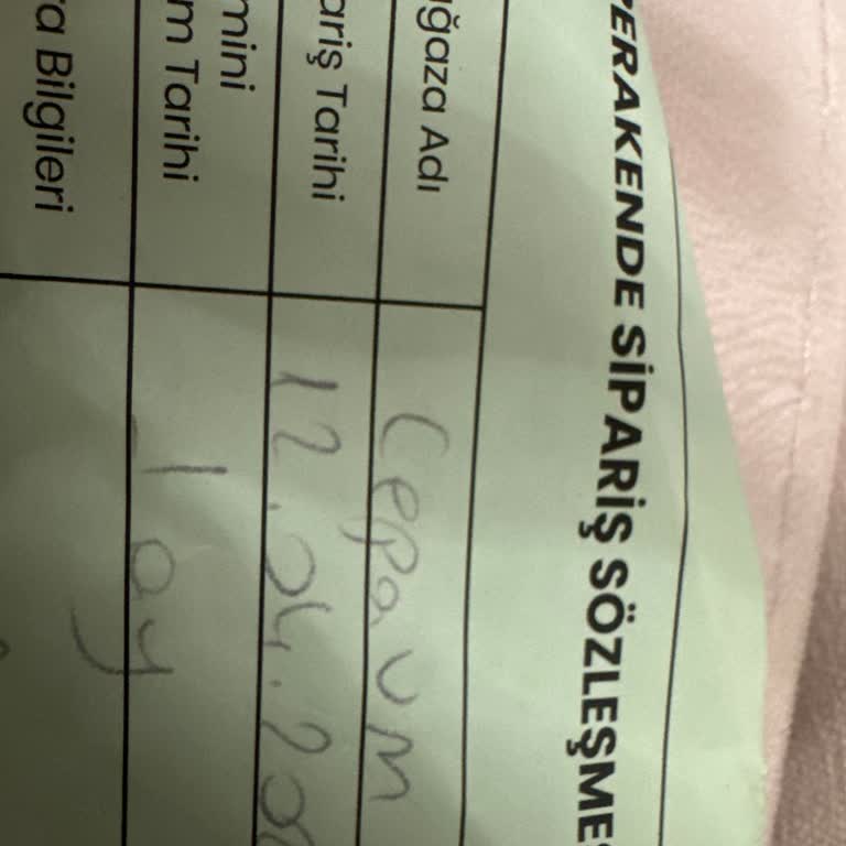 Cepa İşbir 2 Ayda Teslim Edilmeyen Sipariş