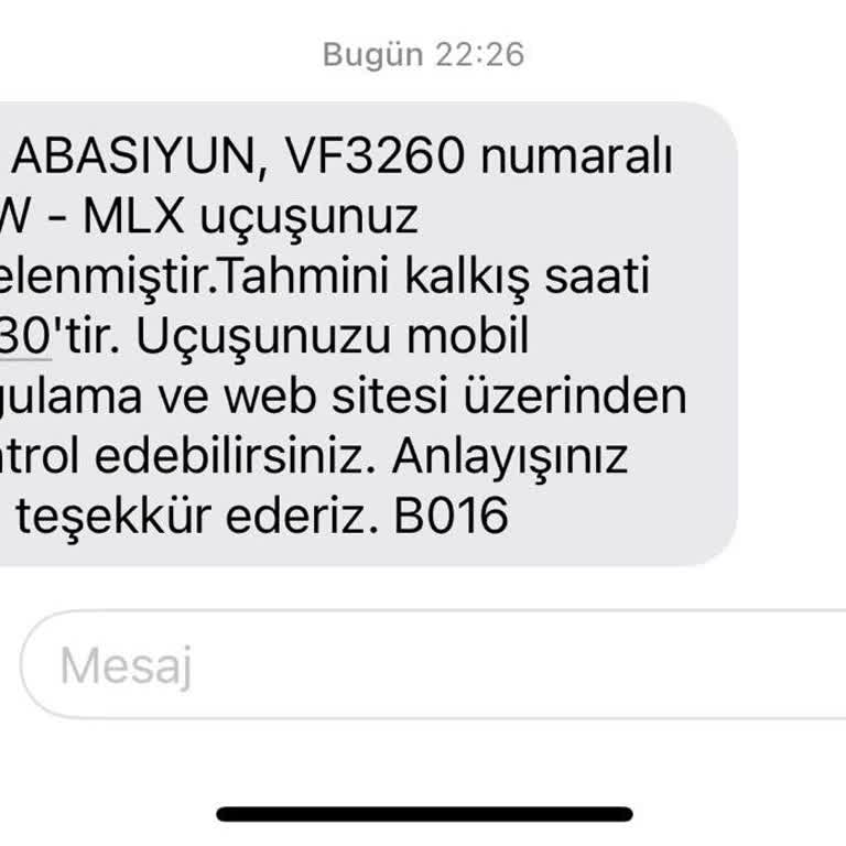 Ajet Uçuşa 1 Saat Kala Ertelendi