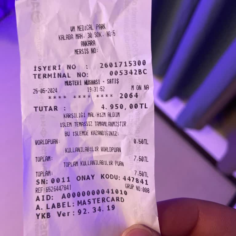 Medical Park Kontrol Ücret Talep Etmesi