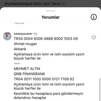 Styyleeboutique (Instagram) Güvenilir Olmayan Site Hakkında Uyarı