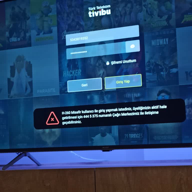 H260 Giriş Sorunu Tivibu Go