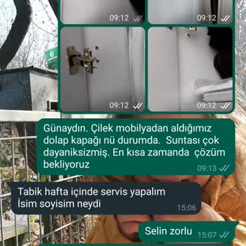 Çilek Mobilya Ürün İçin Bir Çözüm Firmadan Açıklama Bekliyorum