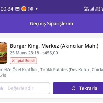 Balıkesir Burger King A******** M* Bayi Üçüncü Bekletip Kez İptal Etti