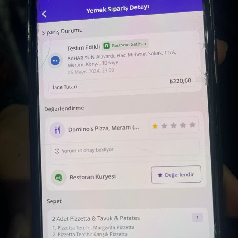 Domino's Pizza Teslim Edilmeyen Ürüne Teslimat Girmek