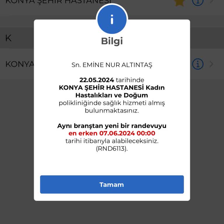 MHRS Randevu Sistemi Doğum Sonrası Kontrollerde Sorun Çıkarıyor