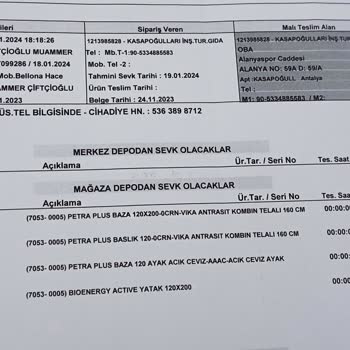 Bellona Marka Yatak Son Derece Kötü, Servis Yok İlgilenen Yok