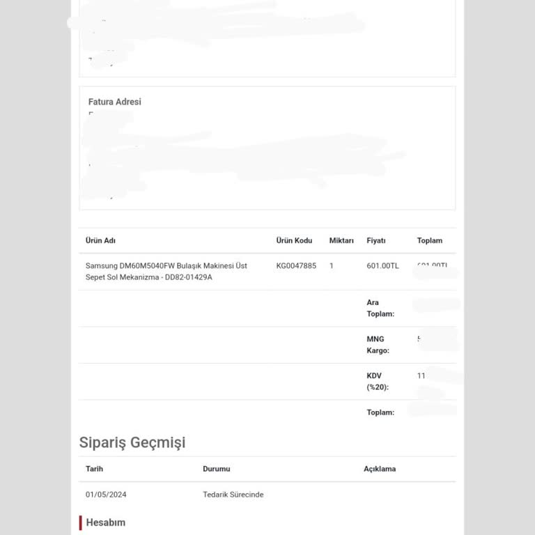 Uygunparca.com Stoktaki Ürün Tedarik Sürecinde