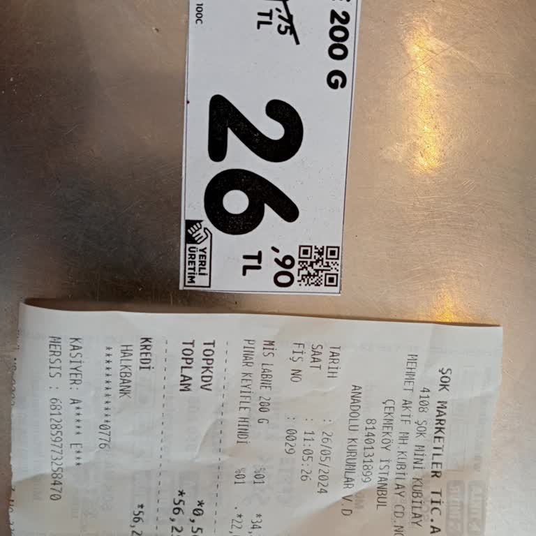 Şok Market'te Etiket Ve Kasa Fiyat Farklılığı