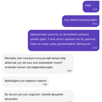 Getir Hasarlı Ürün, Eksik Ürün, Cevapsız Müşteri Hizmetleri