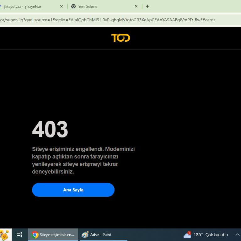 Tod TV 403 Hatası Ve Müşteri Temsilcisine Ulaşılamaması