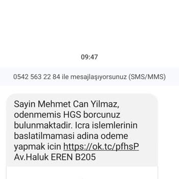 Yanlış HGS Mesajı Ve Hesap Hareketi Sorunu