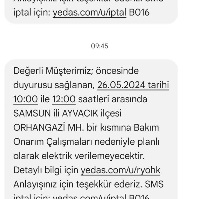 YEDAŞ Elektrik Kesintisi Uzun Sürmesi