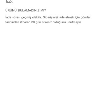Zara İade Kodu Alamıyorum