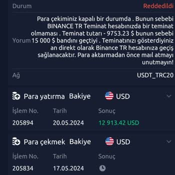 Binance TR Yatırdığım Parayı Geri Çekemiyorum Ve Sürekli Ekstra Para Talep Ediliyor