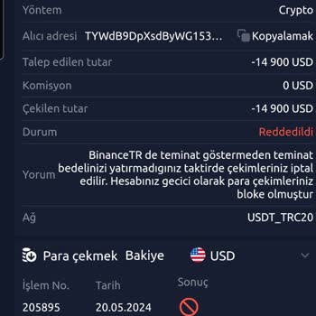 Binance TR Yatırdığım Parayı Geri Çekemiyorum Ve Sürekli Ekstra Para Talep Ediliyor