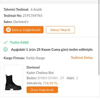 Derimod Bot Tabanının Parçalanması