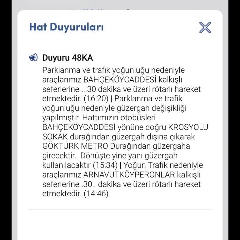 İETT - İstanbul Elektrik Tramvay Tünel 48ka Arnavutköy Kemerburgaz Otobüsü