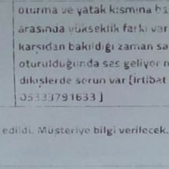 Enza Home Şikayet İzmir Mavişehir Yasemin Çoşkun Bayi
