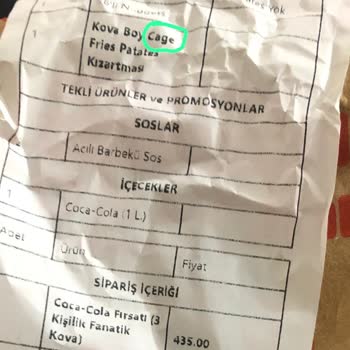 Isparta Popeyes'ın Müşteriyle Alay Edercesine Gönderdikleri Sipariş
