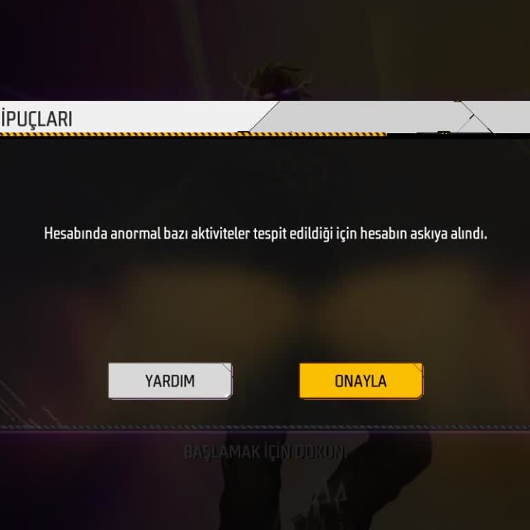 Garena Free Fire Hesap Askıya Alma Şikayeti!