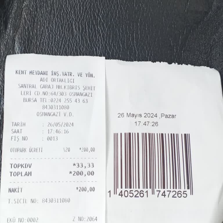 Kent Meydanı AVM Bursa Kent Meydanı Otoparkında Haksız Kayıp Kart Ücreti