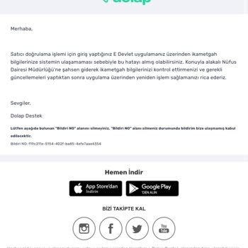 Dolap Uygulaması Satıcı Onay Hatası