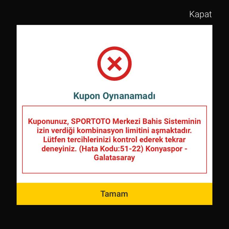 Nesine Sistem Hatası Veriyor