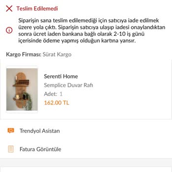 Trendyol Sipariş İptali Ve Yetersiz Müşteri Hizmetleri Desteği