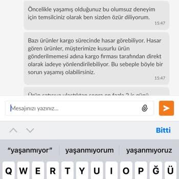 Trendyol Sipariş İptali Ve Yetersiz Müşteri Hizmetleri Desteği
