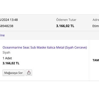 Oceanmarine.com.tr Oceanmarine 16 Gündür Sadece Faturayı Kargoladı.