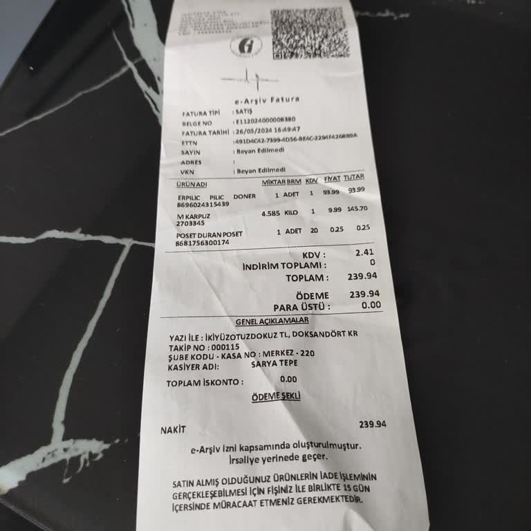 Irmaklar Market Fazla Ücret Alınması