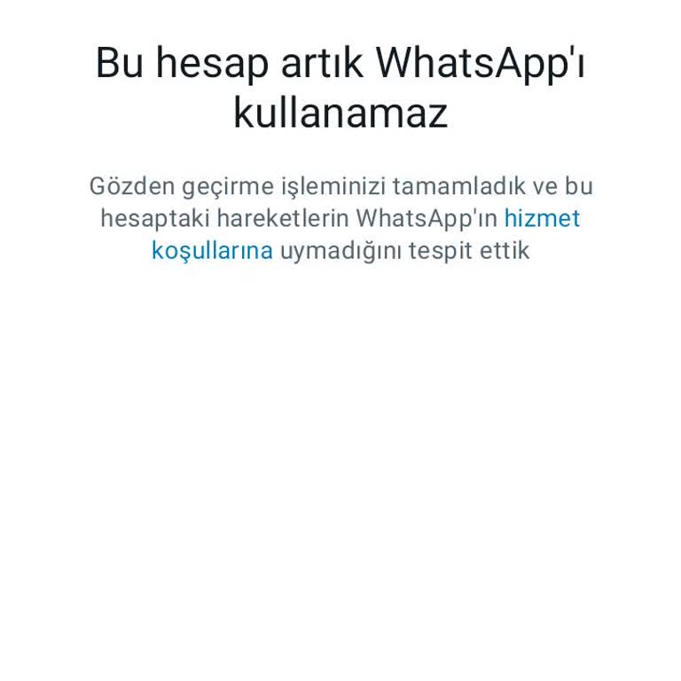WhatsApp Hesabımın Açılmasını İstiyorum