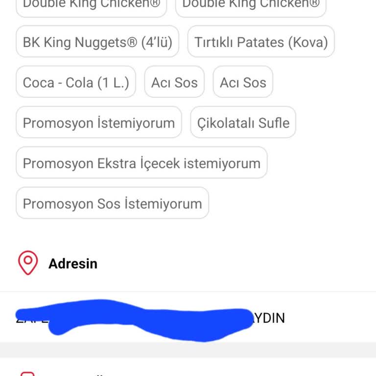 Burger King Eksik Sipariş Gelmiyor