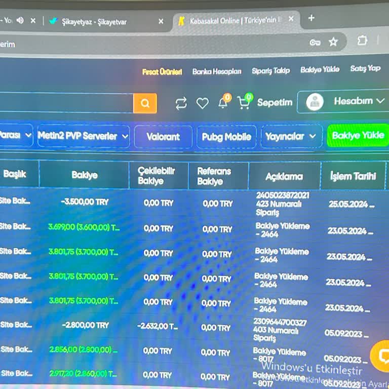 Kabasakalonline.com Siteden Almış Olduğum Hesap Çalınmıştır