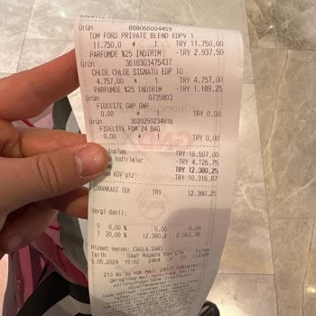 Vadi İstanbul Sephora Mağazasından Alınan Parfüm