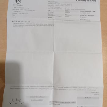 Citroen Çorlu Çetaş Tan Şikayetim Var