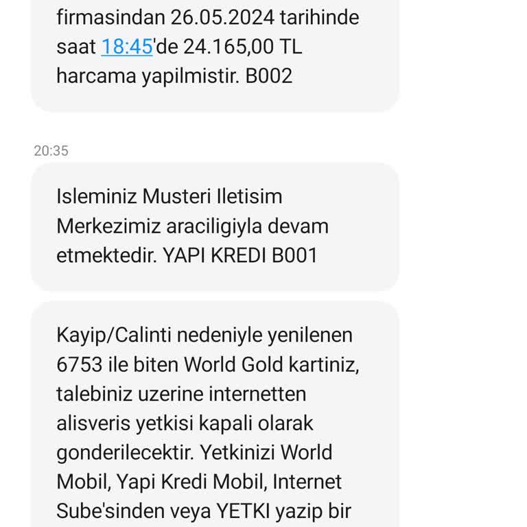 Moka İzinsiz Alışveriş Yapılmıştır