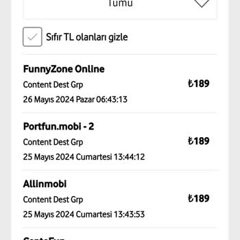 Vodafone Onaysız Servise Üyelik Edilmesi